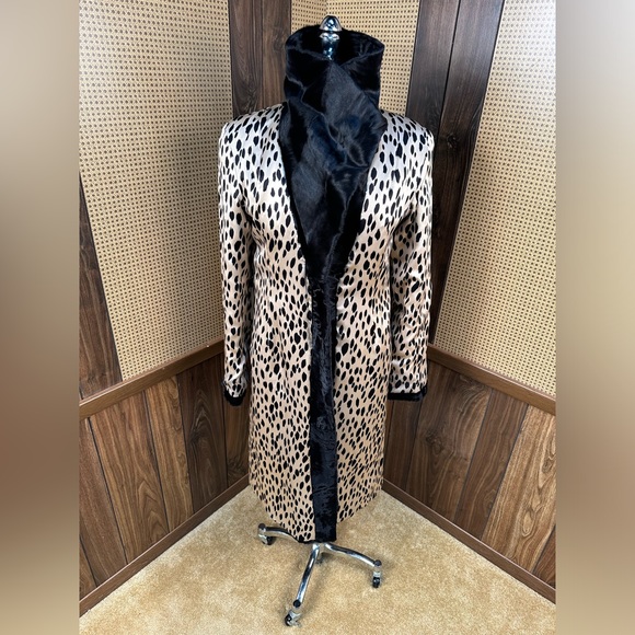 CASSIN NEW YORK JET BLACK RUSSIAN BROADTAIL FUR COAT JACKET SIZE SMALL - Picture 6 of 11